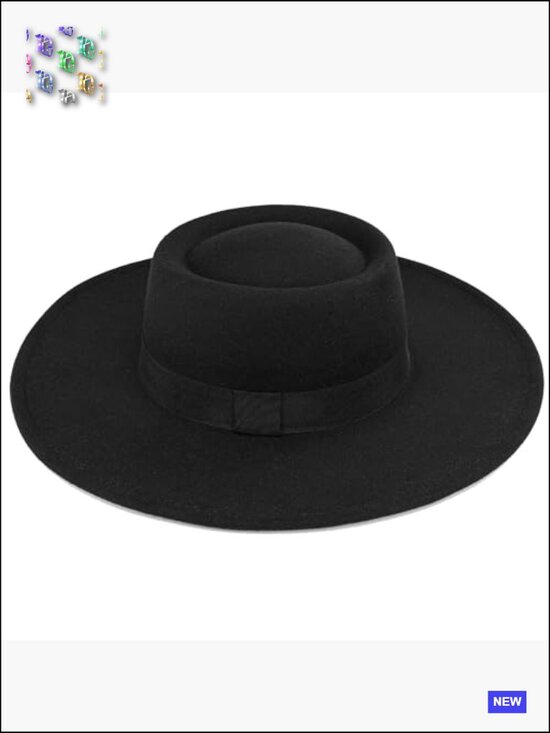 Wide Brim Fedora Hat Classic Vintage Dress Up Church Jazz Cap 56-58cm main image 4